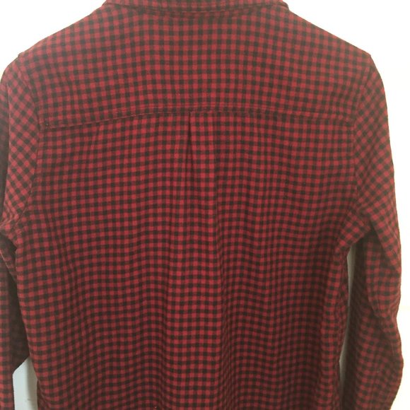 Mossimo red & black flannel plaid button up shirt - size XS - Picture 5 of 6